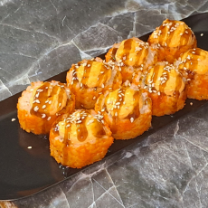 Запеченный ролл вулкан хот - Доставка суши, роллов, пиццы в Новосибирске