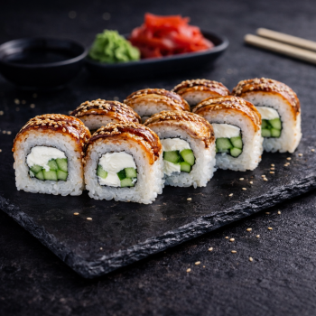 Ролл унаги филадельфия - Доставка суши, роллов, пиццы в Новосибирске