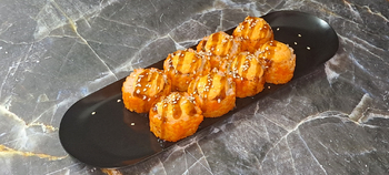 Запеченный ролл вулкан хот - Доставка суши, роллов, пиццы в Новосибирске